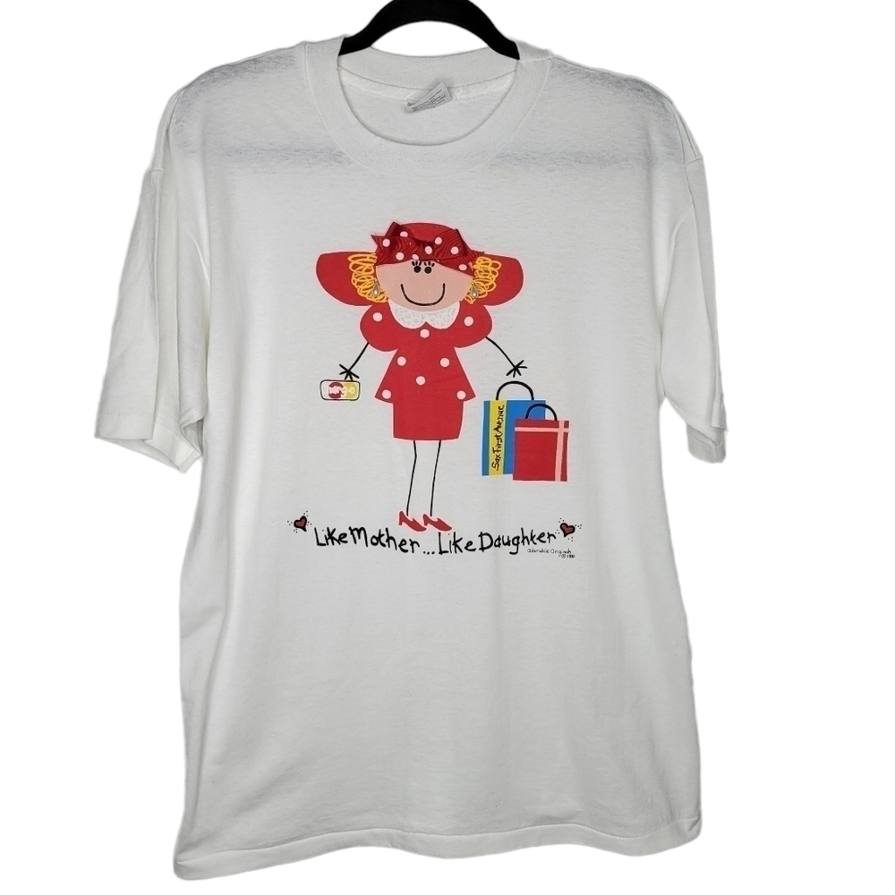Vintage 90s Like Mother Like Daughter Shopping Cute Granny 1990 3D T-Shirt